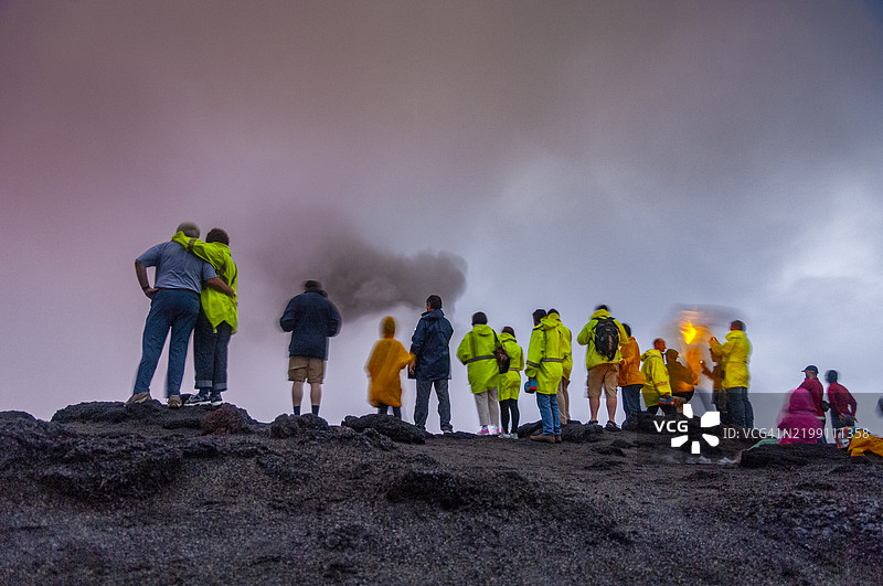 瓦努阿图，雅苏尔火山喷发。图片素材
