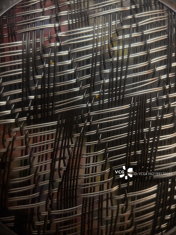 金属丝编织设计特写图片素材