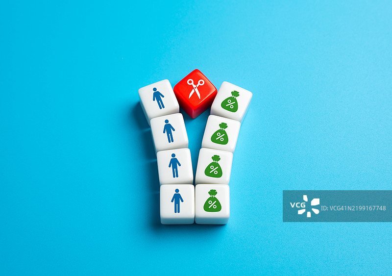 未向投资者支付股息 冻结和没收存款 经济危机，财务困难 付款冻结图片素材