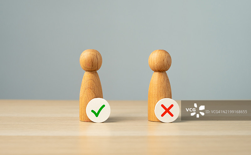 候选人接受与拒绝 招聘 招聘概念 候选人选择图片素材