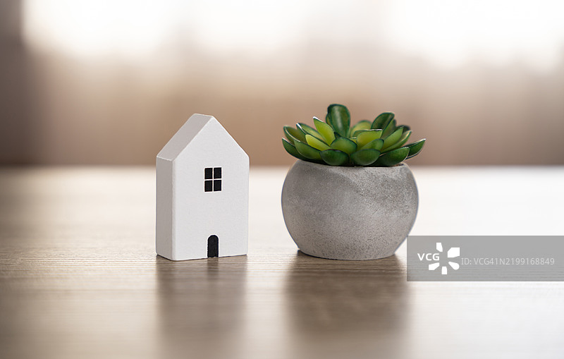 房屋雕像和装饰花卉 装饰与家居舒适图片素材