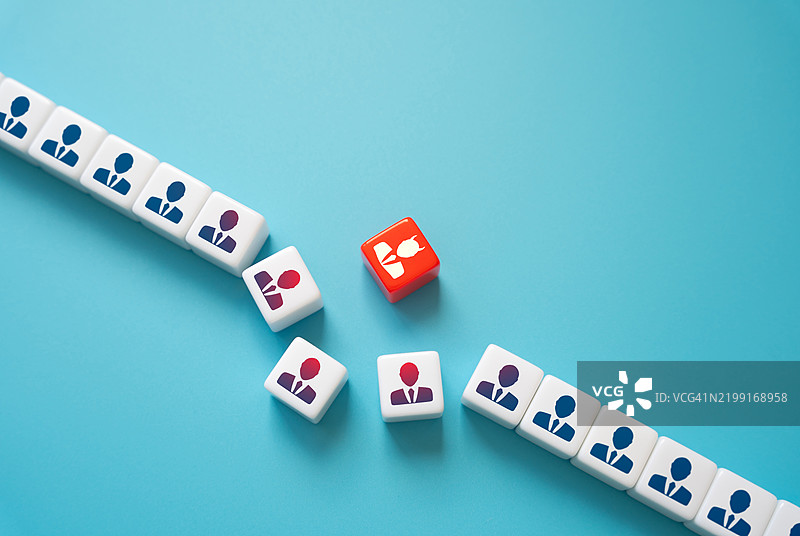 有毒员工会干扰其他员工的工作，糟糕的老板会破坏团队，社交上有毒的领导，压力大，员工之间关系不佳，团队解散。图片素材