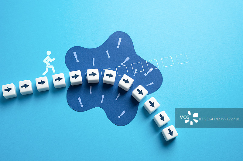 秋天与失败 失败任务 不要经历困难时期 看到前方的危险 注意前方的困难 风险管理 抗压能力图片素材