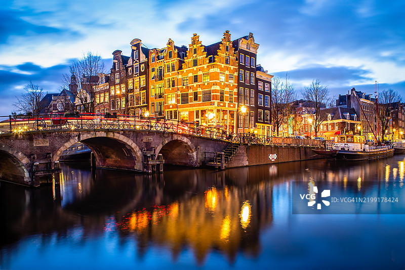 普林森格拉赫-布劳威尔斯格拉赫运河交汇处图片素材