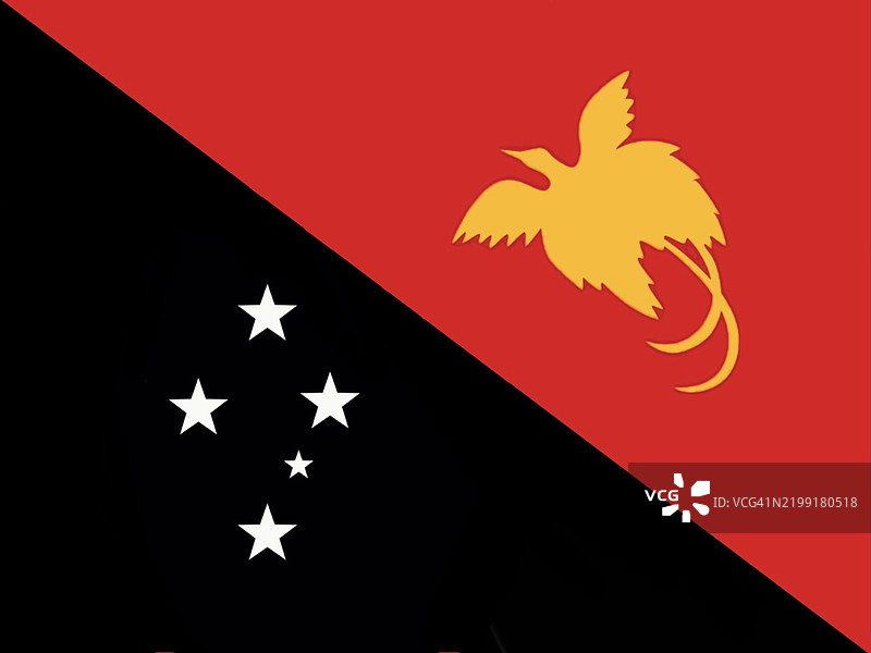 巴布亚新几内亚国旗 - 巴布亚新几内亚独立国图片素材