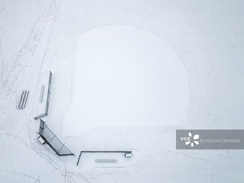 冬季俯瞰棒球场图片素材