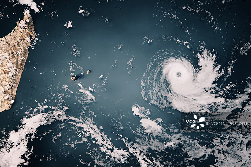气旋文斯 20250209 印度洋云图 3D 渲染 中性图片素材