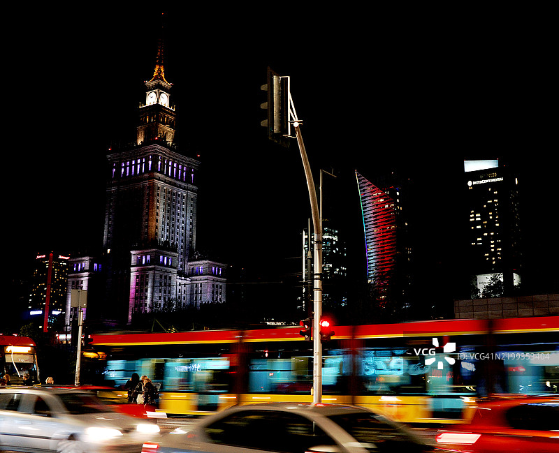 华沙的夜景图片素材