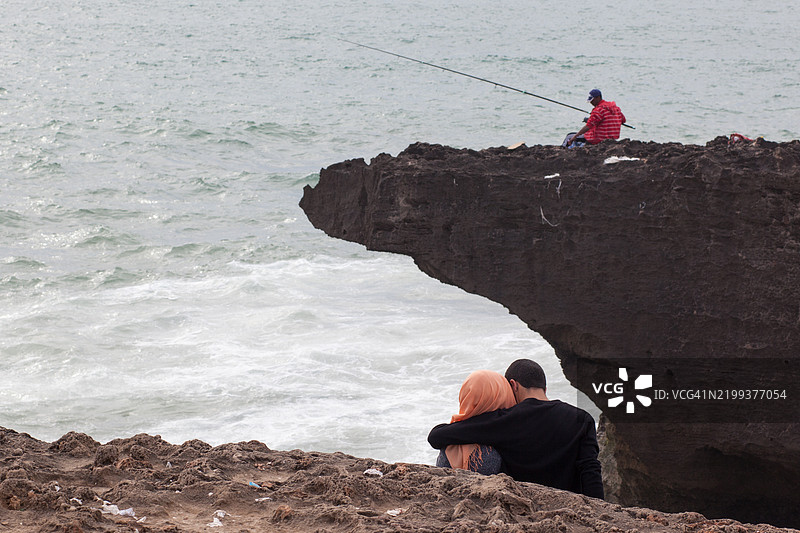 海边的恋人，摩洛哥图片素材