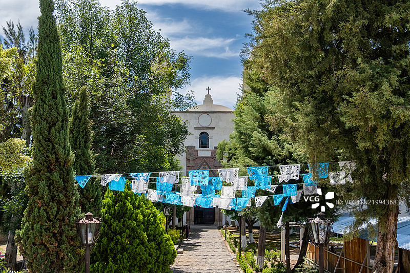 特波斯特兰的圣母降生教堂 - 墨西哥特波斯特兰图片素材