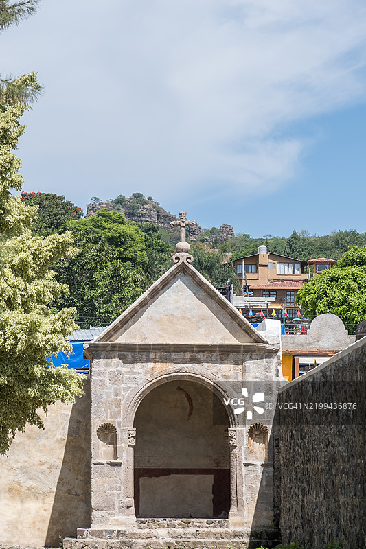 特波斯特兰的圣母降生教堂 - 墨西哥特波斯特兰图片素材