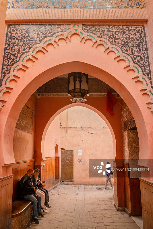 摩洛哥马拉喀什的多彩小巷图片素材