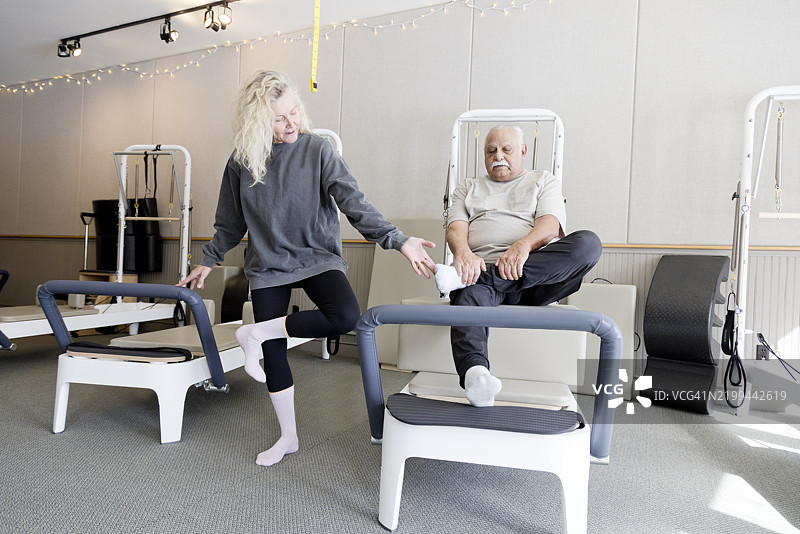 在健身工作室安享晚年图片素材