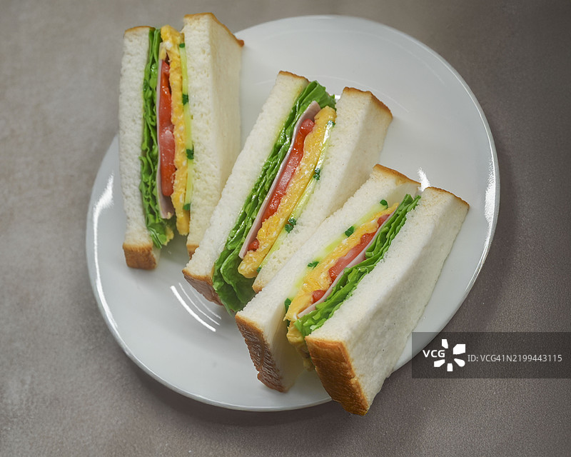 各式三明治拼盘图片素材