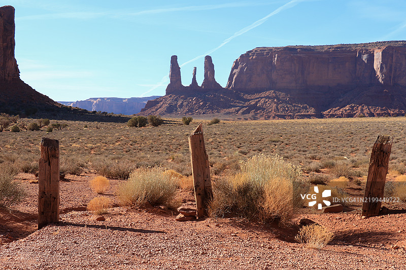 亚利桑那州的岩石形成与天空的美丽景观， 美国图片素材
