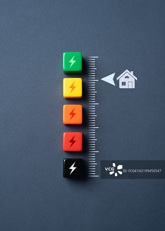 家庭能源效率等级 绿色技术 自主性和自给自足 节能 降低环境影响 低碳排放图片素材