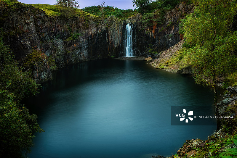 英国内肯德尔的瀑布风景图片素材