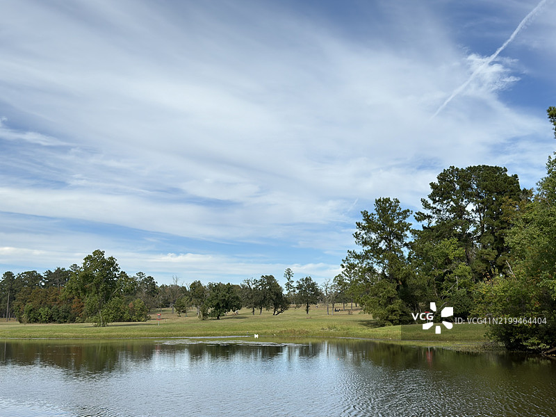 德波尔，德克萨斯州，美国，湖泊与天空的美丽景色图片素材