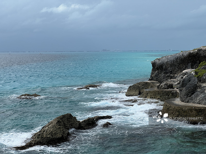 普恩塔苏尔，墨西哥最早迎接阳光的地方，伊斯拉穆赫雷斯，墨西哥图片素材