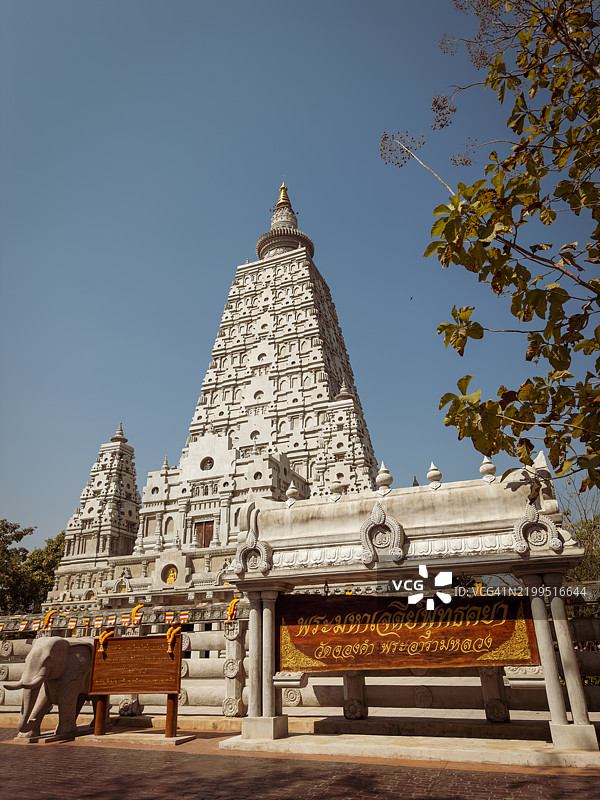 菩提伽耶佛塔的复制品图片素材