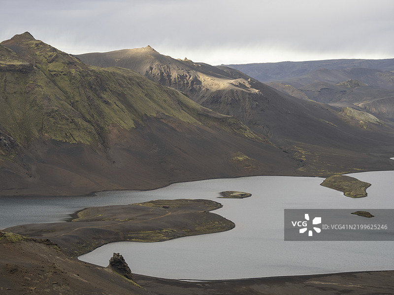 兰吉斯约湖，高地，冰岛，欧洲图片素材