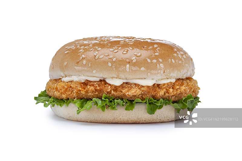 经典鸡肉汉堡图片素材