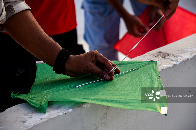 风筝节，乌塔拉扬（马卡尔·桑克兰提）图片素材