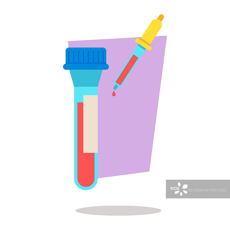 用于健康检测的采血管和移液管图片素材