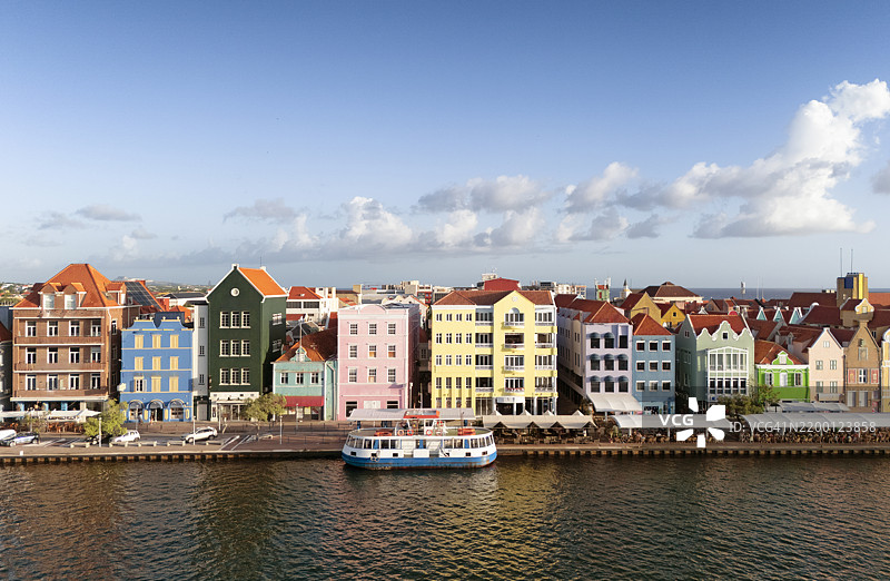 库拉索岛威廉斯塔德的鸟瞰图，加勒比海图片素材