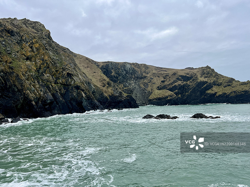 穆利昂港的海洋与悬崖图片素材