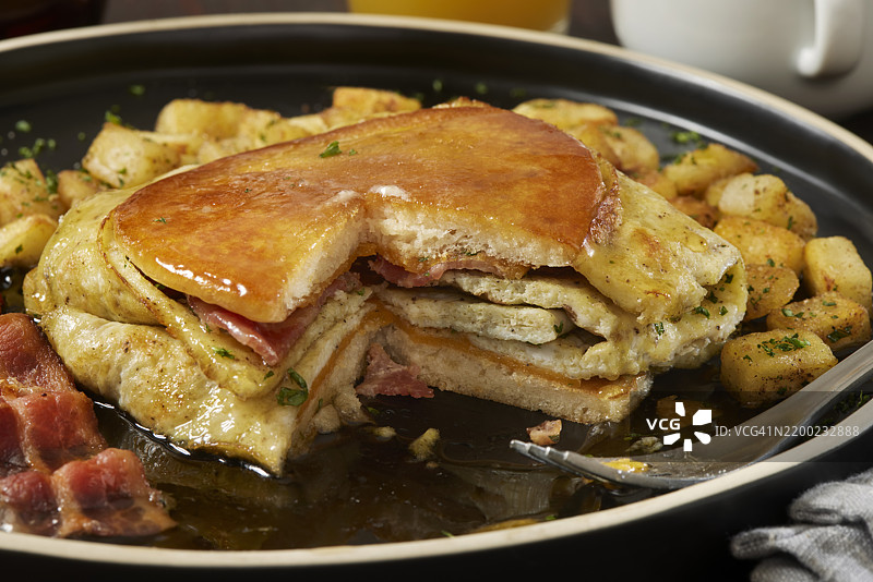 准备病毒式煎饼蛋饼图片素材