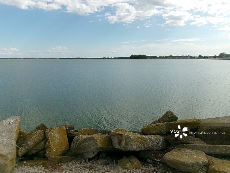 海洋与天空的美丽景色，俄亥俄州塞利纳，美国图片素材