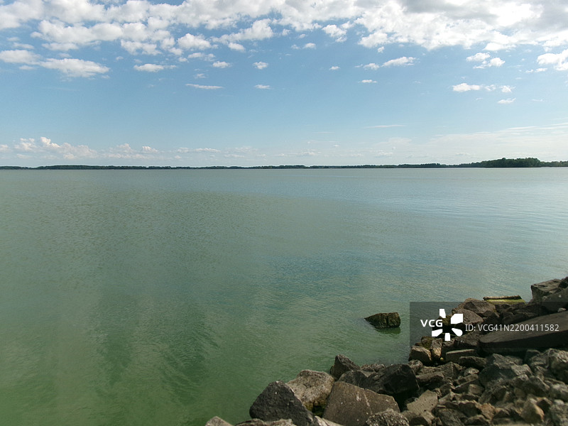 海洋与天空的美丽景色，俄亥俄州塞利纳，美国图片素材