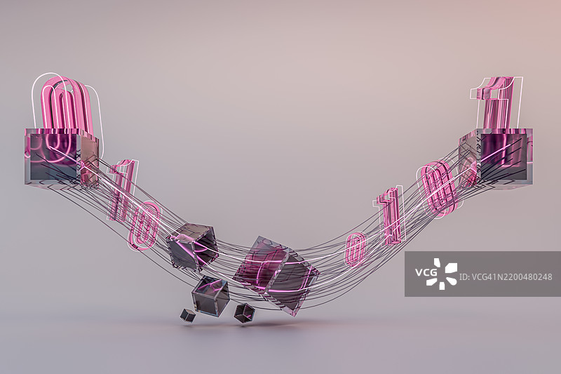 二进制代码通信解析图片素材