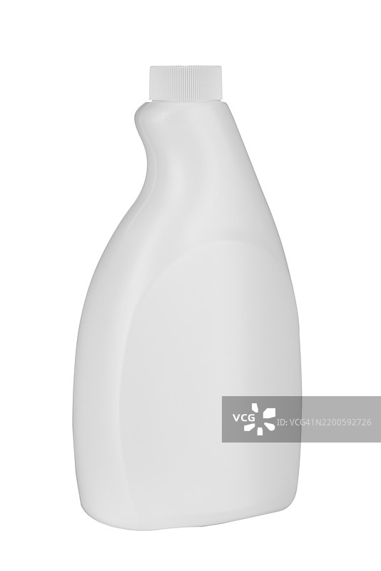 逼真的空瓶身化妆品包装，带有抠图路径。图片素材