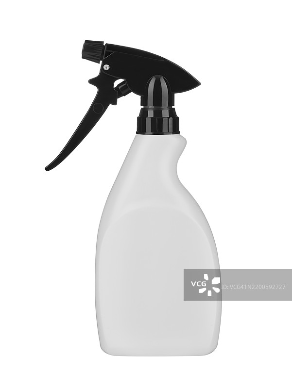 逼真的空瓶身化妆品包装，带有抠图路径。图片素材