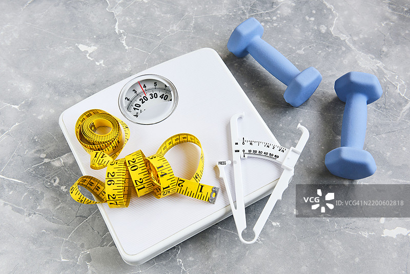 浴室秤。图片素材