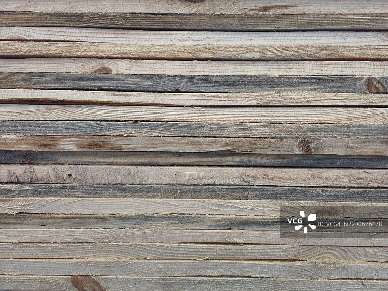 堆叠的木板，带有自然纹理的土色背景图片素材