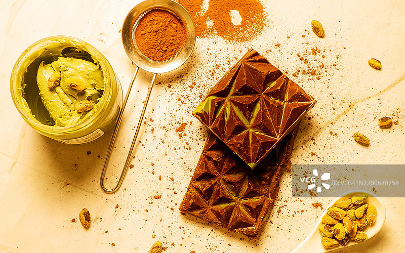 高角度视图的甜点在桌子上，纳什维尔，田纳西州，美国图片素材