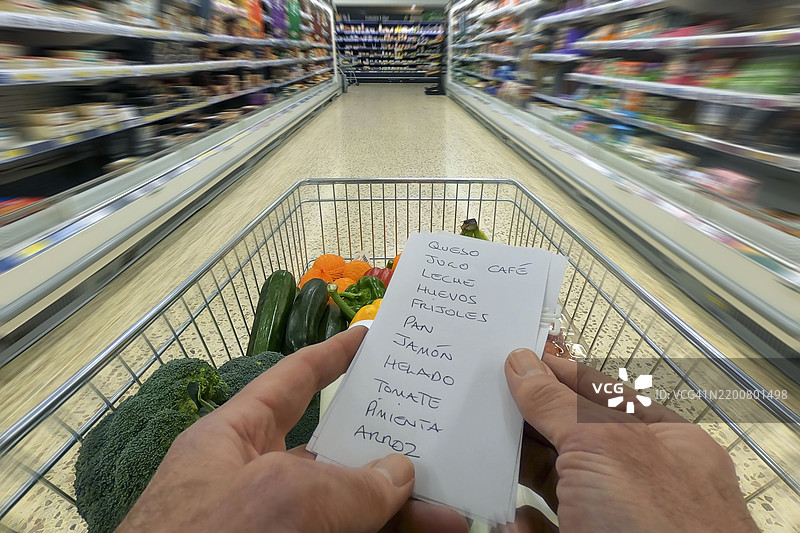 购物清单（西班牙语）图片素材