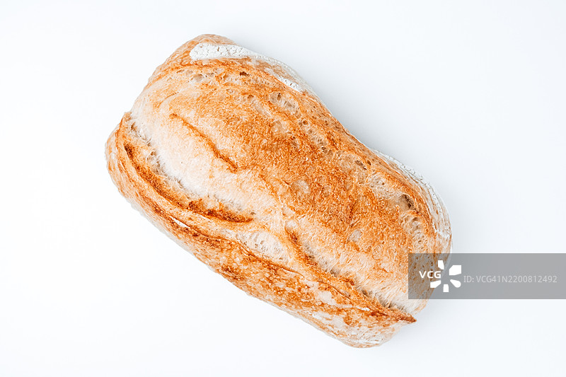 白色背景上的面包店面包图片素材