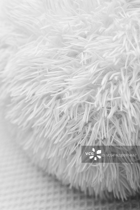 柔软的白色毛发特写图片素材