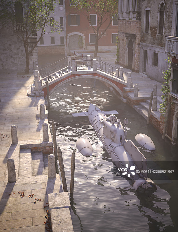 威尼斯的潜水艇图片素材