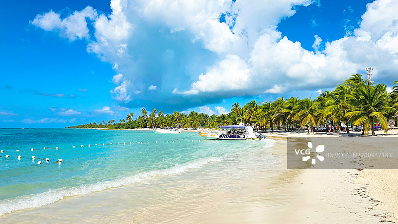 无尽的乐园：萨沃纳岛原始海岸线的全景视图图片素材