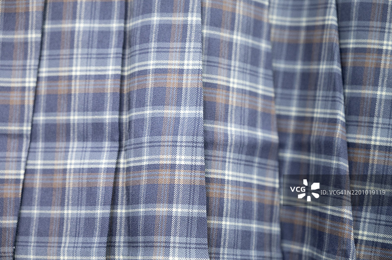 蓝白格子裙图片素材