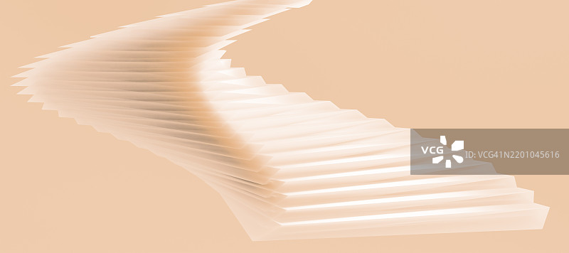 多层螺旋楼梯插图，背景为桃色图片素材