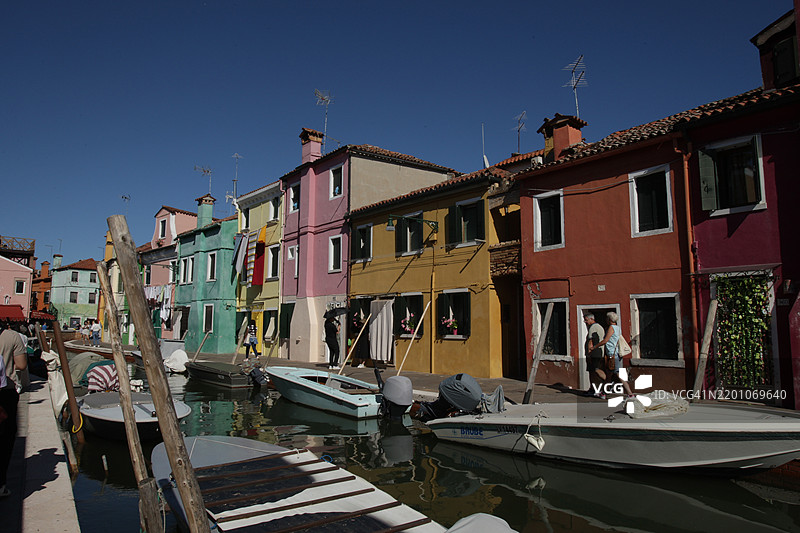 意大利威尼斯布拉诺岛的日常生活图片素材
