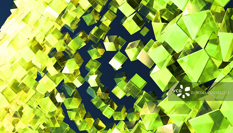 充满活力的立方体形状抽象设计图片素材