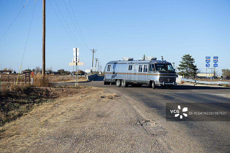 阿马里洛的美式汽油风格露营车图片素材