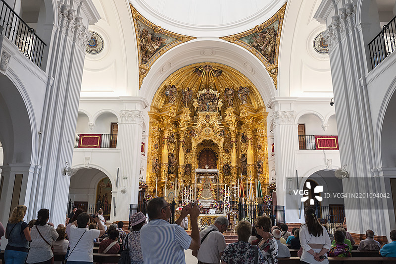 西班牙埃尔罗西奥朝圣教堂内部图片素材